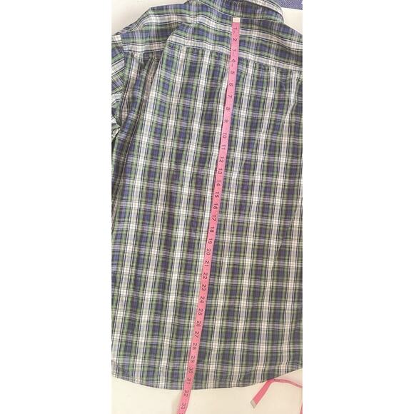 Hawker Rye Button Down Shirt Men's Size XXL Blue Green Plaid Slim Fit Casual - Picture 9 of 9